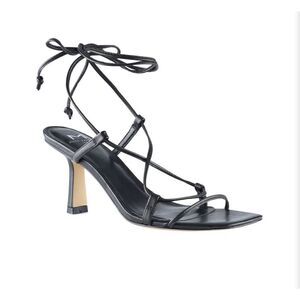 MARC FISHER Nollyn Heeled Strappy Black Heeled Sandal